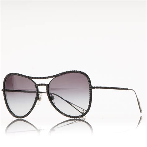 chanel crystal ms.chanel aviator sunglasses|CHANEL .